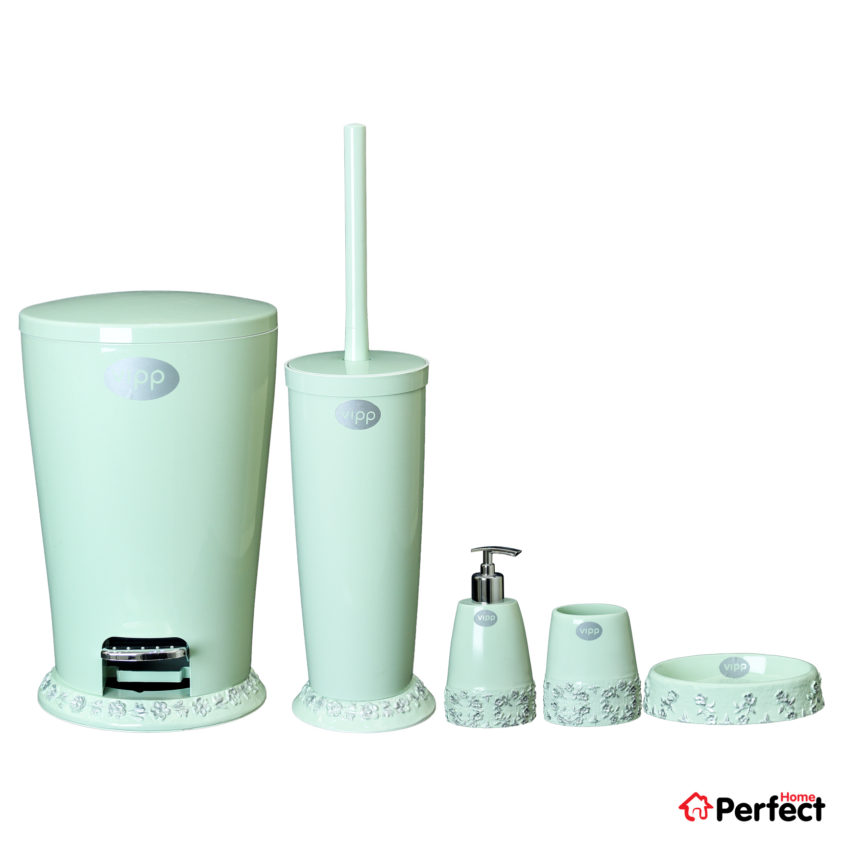 vipp-golriz-5pcs-set-green ست 5 پارچه سرویس بهداشتی VIPP مدل گلریز