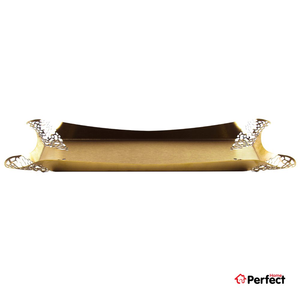 سینی استیل رولت خوری 4 گل طلایی Perfect home کد 4-G9181