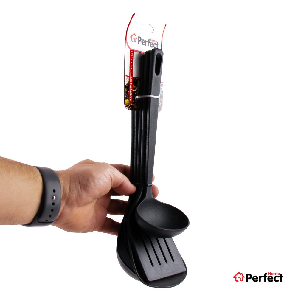 ست 5 پارچه ابزار آشپزی Perfect home مدل طرح ایکیا ترامونتینا