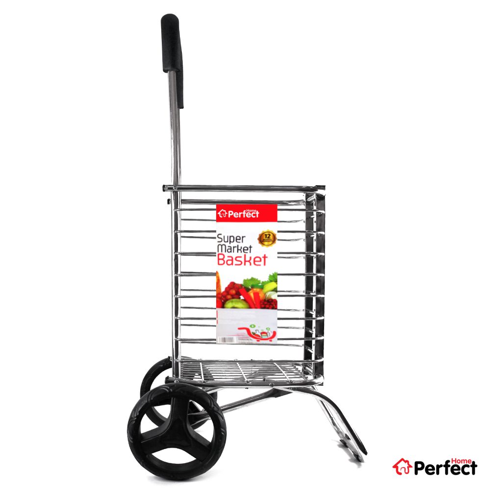 چرخ خرید استیل تاشوی PERFECTHOME
