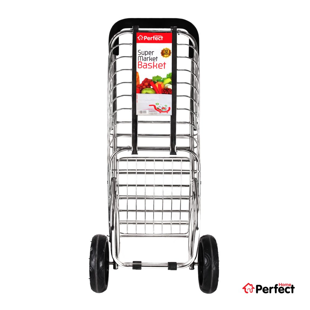 چرخ خرید استیل تاشوی PERFECTHOME