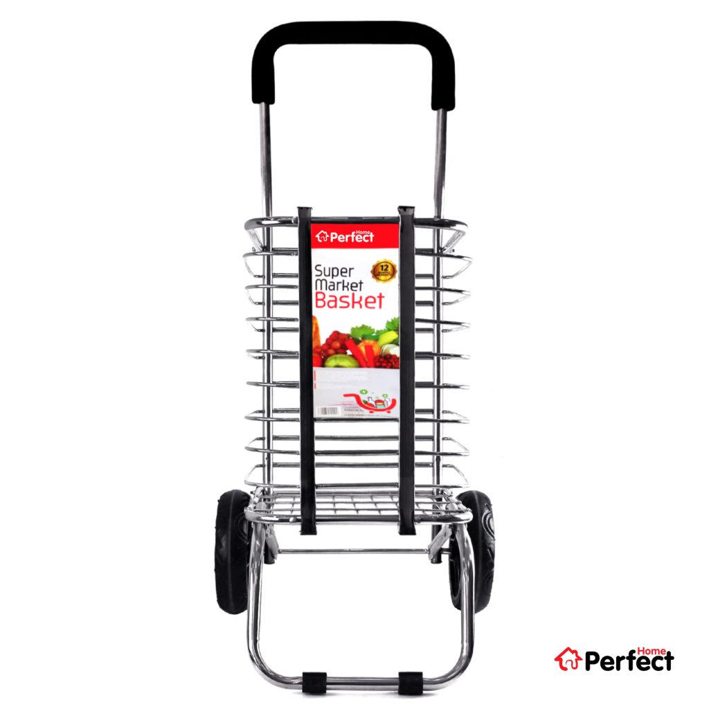چرخ خرید استیل تاشوی PERFECTHOME