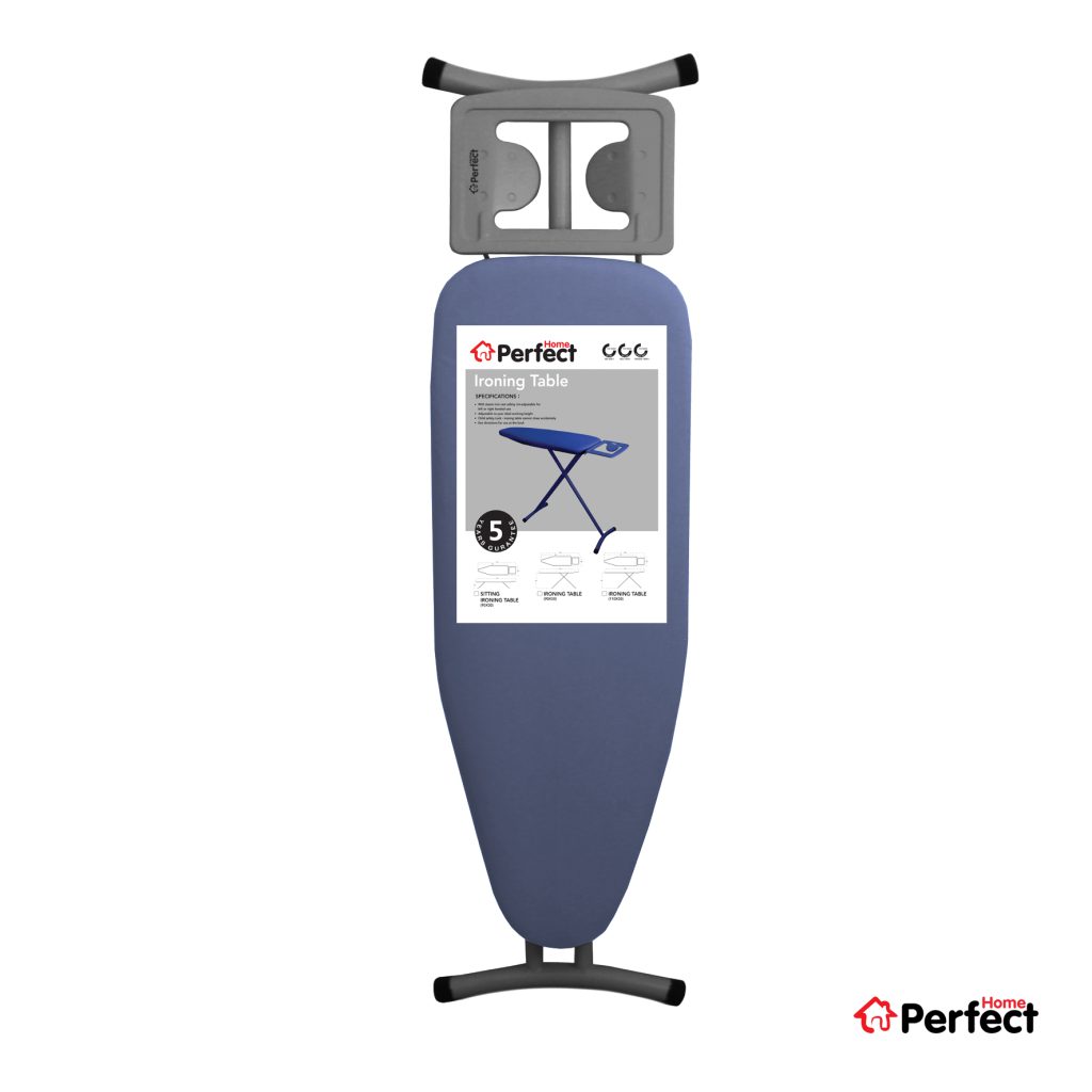 میز اتوی بلند PERFECTHOME مدل 110 آبی خاکستری