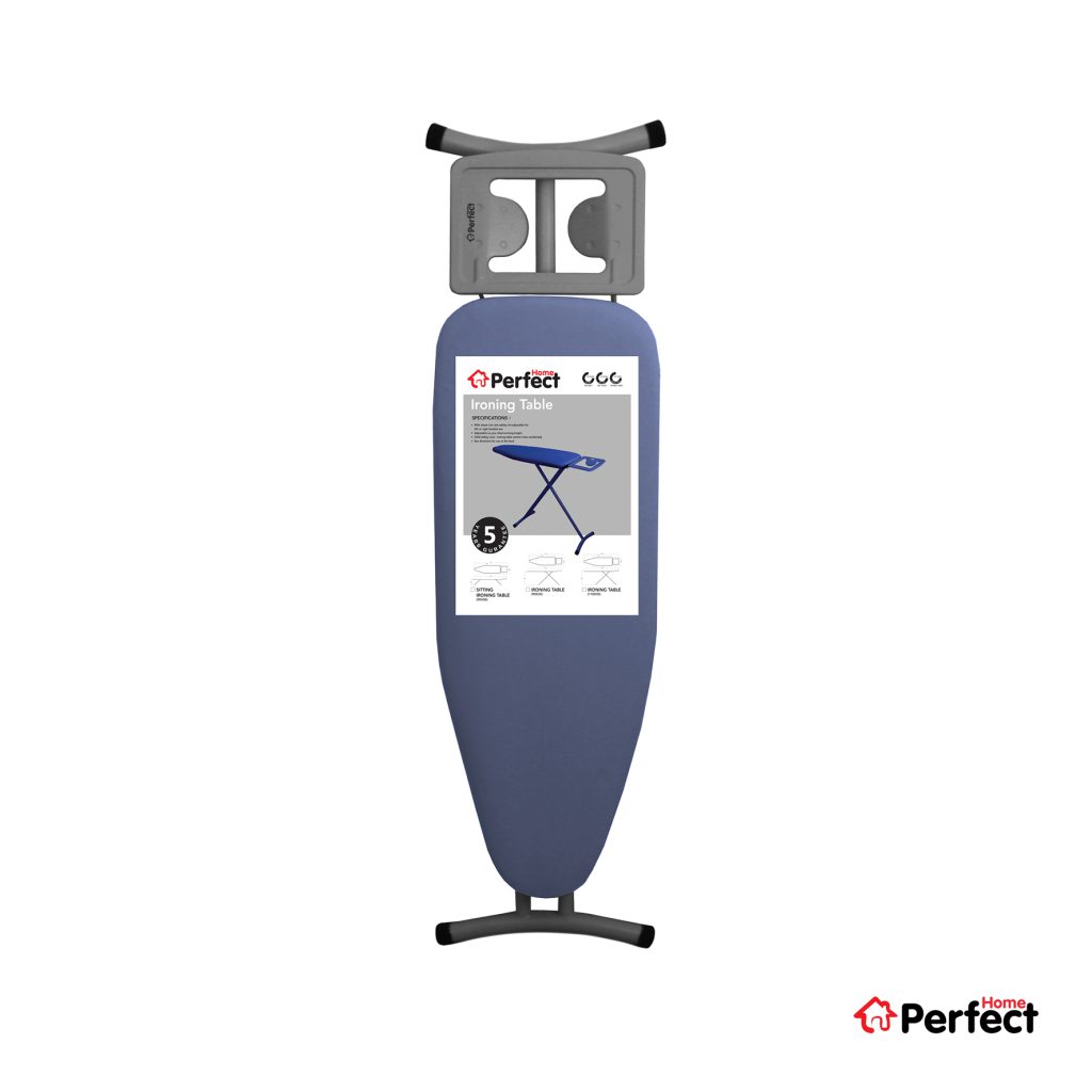 میز اتوی متوسط PERFECTHOME مدل 210 آبی خاکستری
