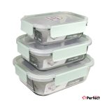سرویس 3 پارچه مستطیل ظرف نگهدارنده perfecthome