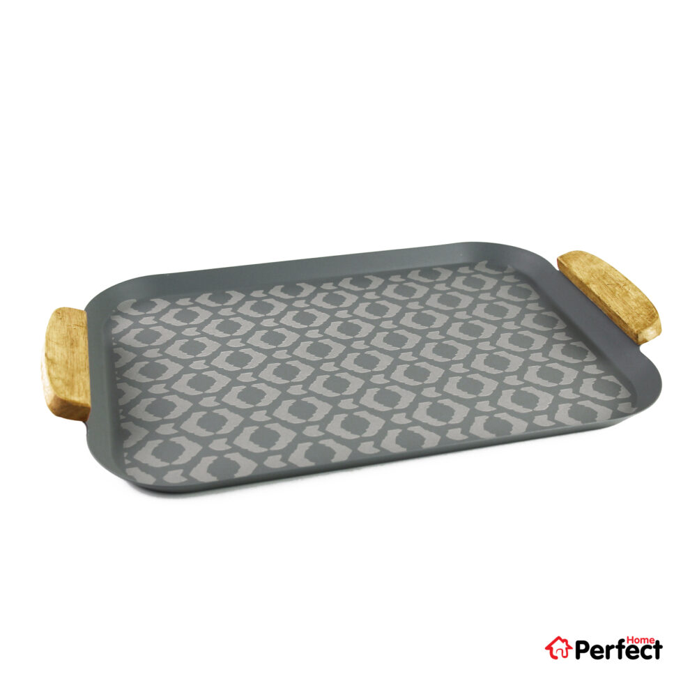 سینی فلزی PERFECTHOME مدل 6123 طرح لوزی