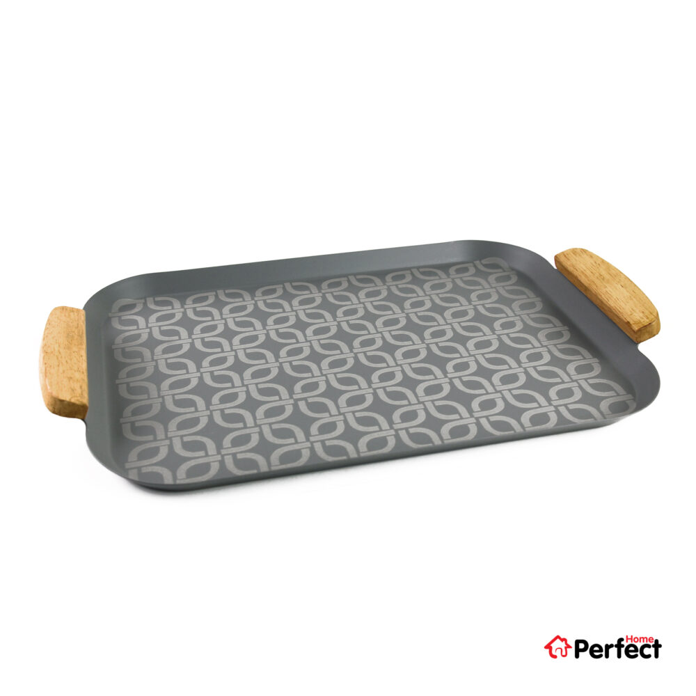 سینی فلزی PERFECTHOME مدل 6123 طرح زنجیر
