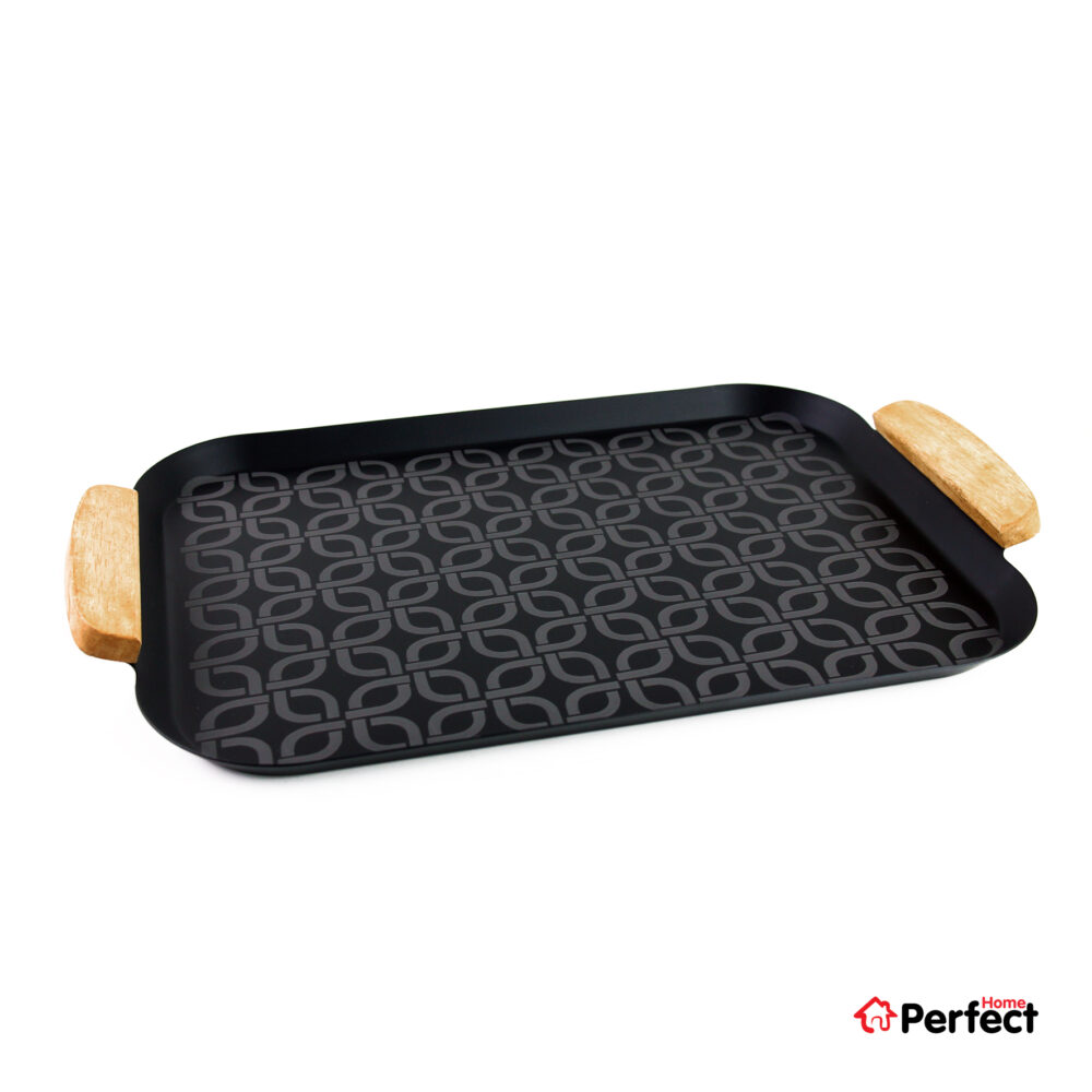 سینی فلزی PERFECTHOME مدل 6123 طرح زنجیر