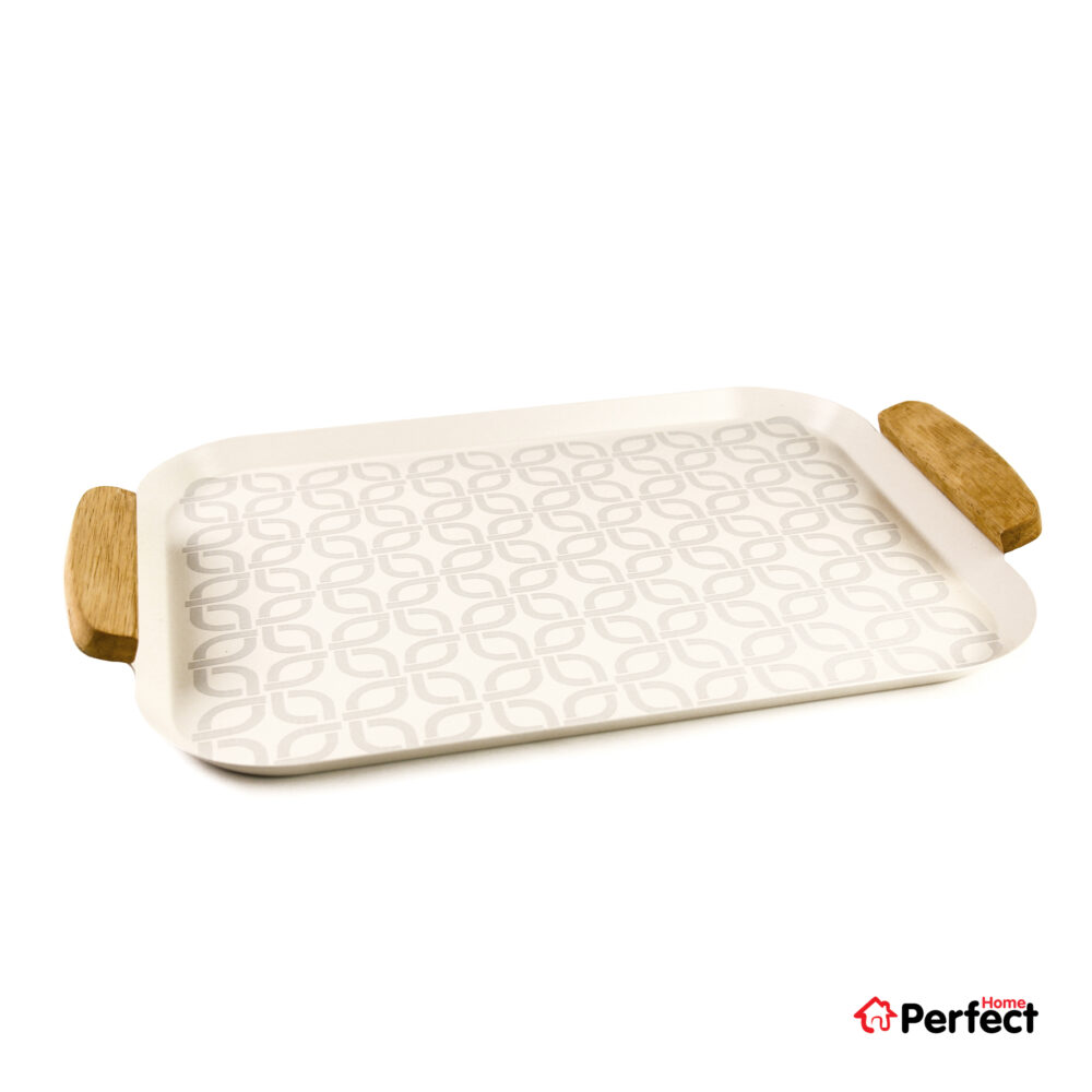 سینی فلزی PERFECTHOME مدل 6123 طرح زنجیر