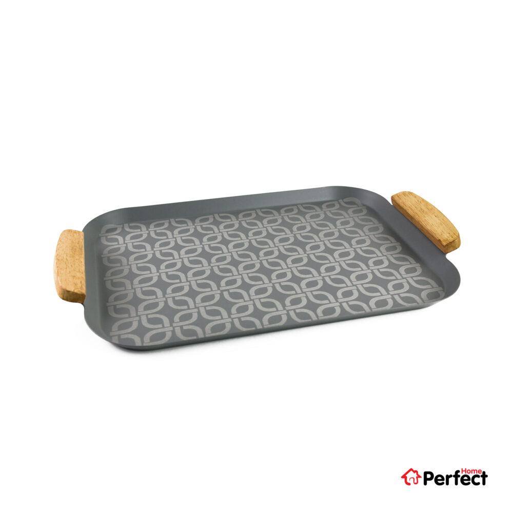 سینی فلزی PERFECTHOME مدل 6223 طرح زنجیر