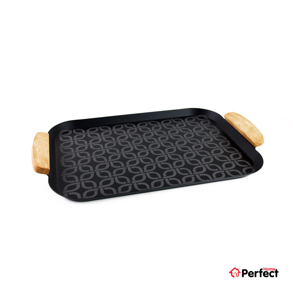 سینی فلزی PERFECTHOME مدل 6223 طرح زنجیر