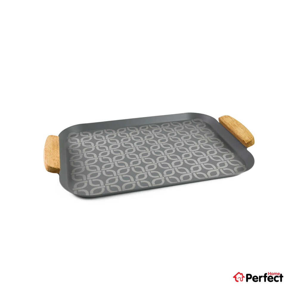 سینی فلزی PERFECTHOME مدل 6323 طرح زنجیر