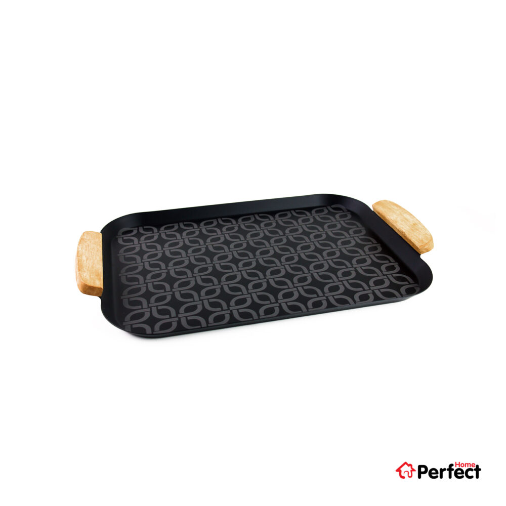 سینی فلزی PERFECTHOME مدل 6323 طرح زنجیر
