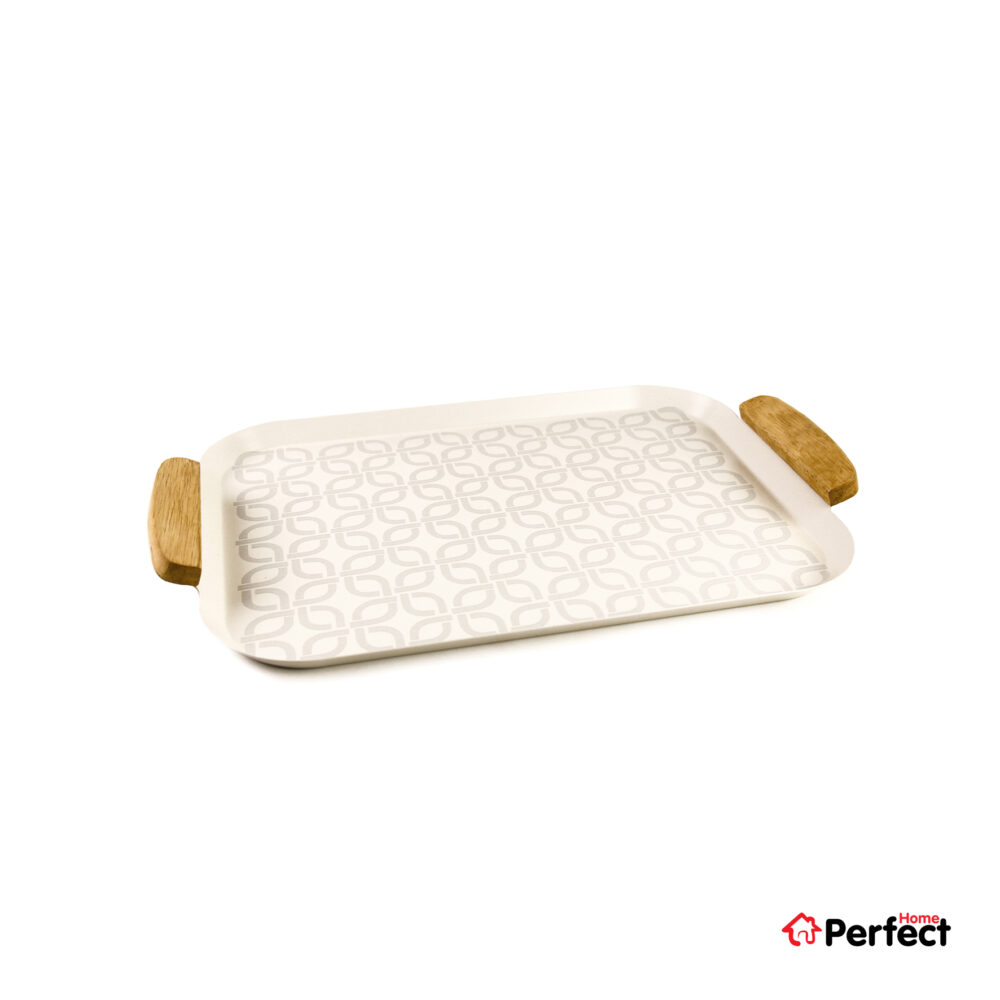 سینی فلزی PERFECTHOME مدل 6323 طرح زنجیر