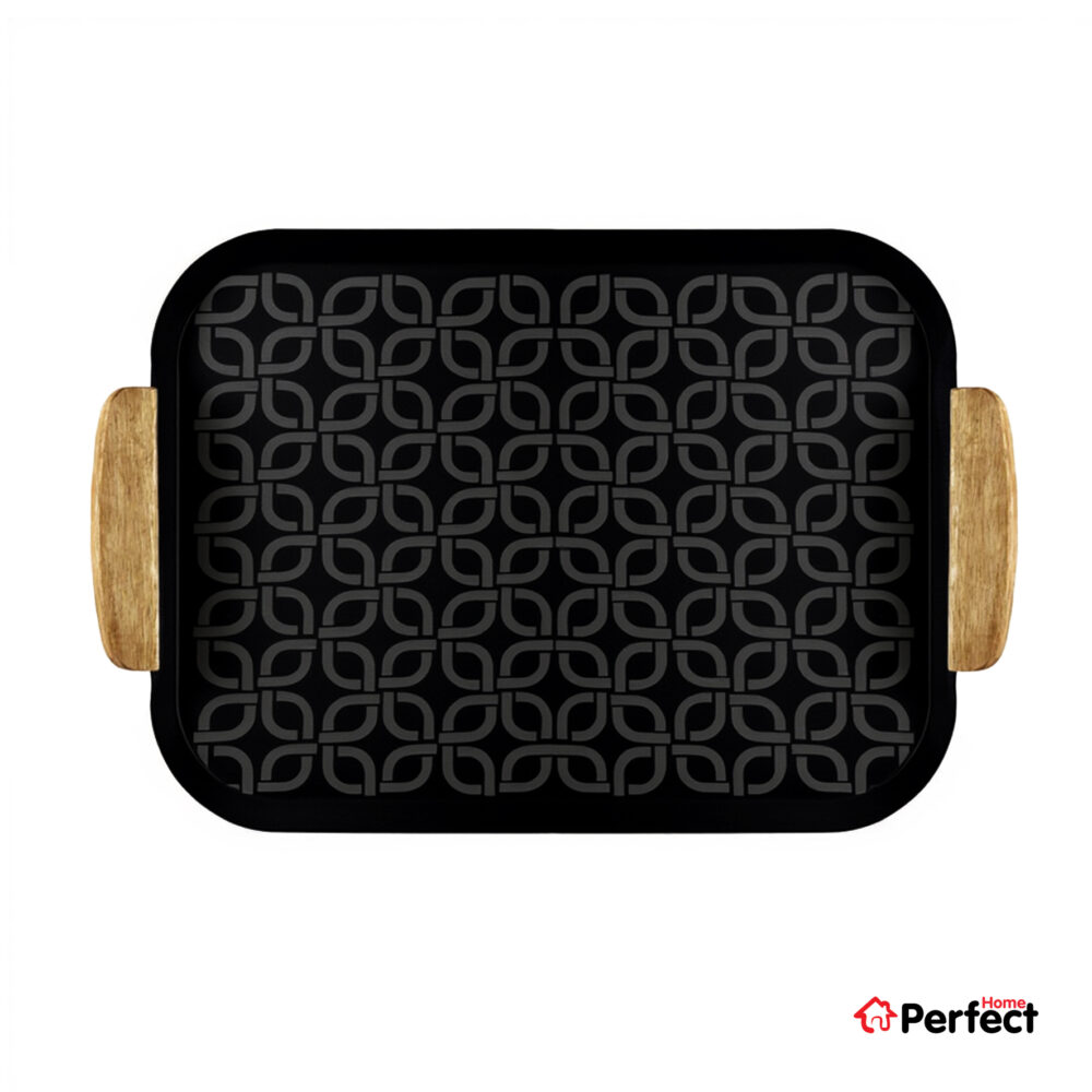 سینی فلزی PERFECTHOME مدل 6123 طرح زنجیر