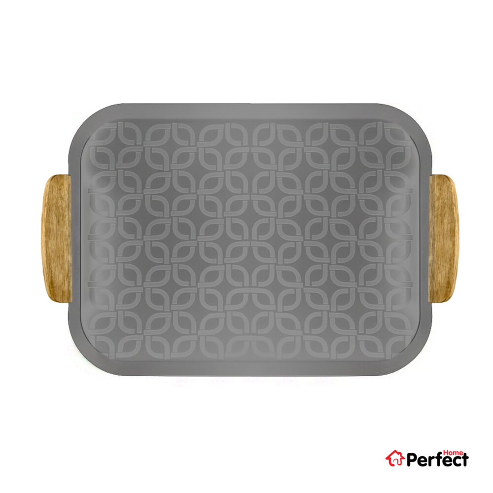 سینی فلزی PERFECTHOME مدل 6123 طرح زنجیر