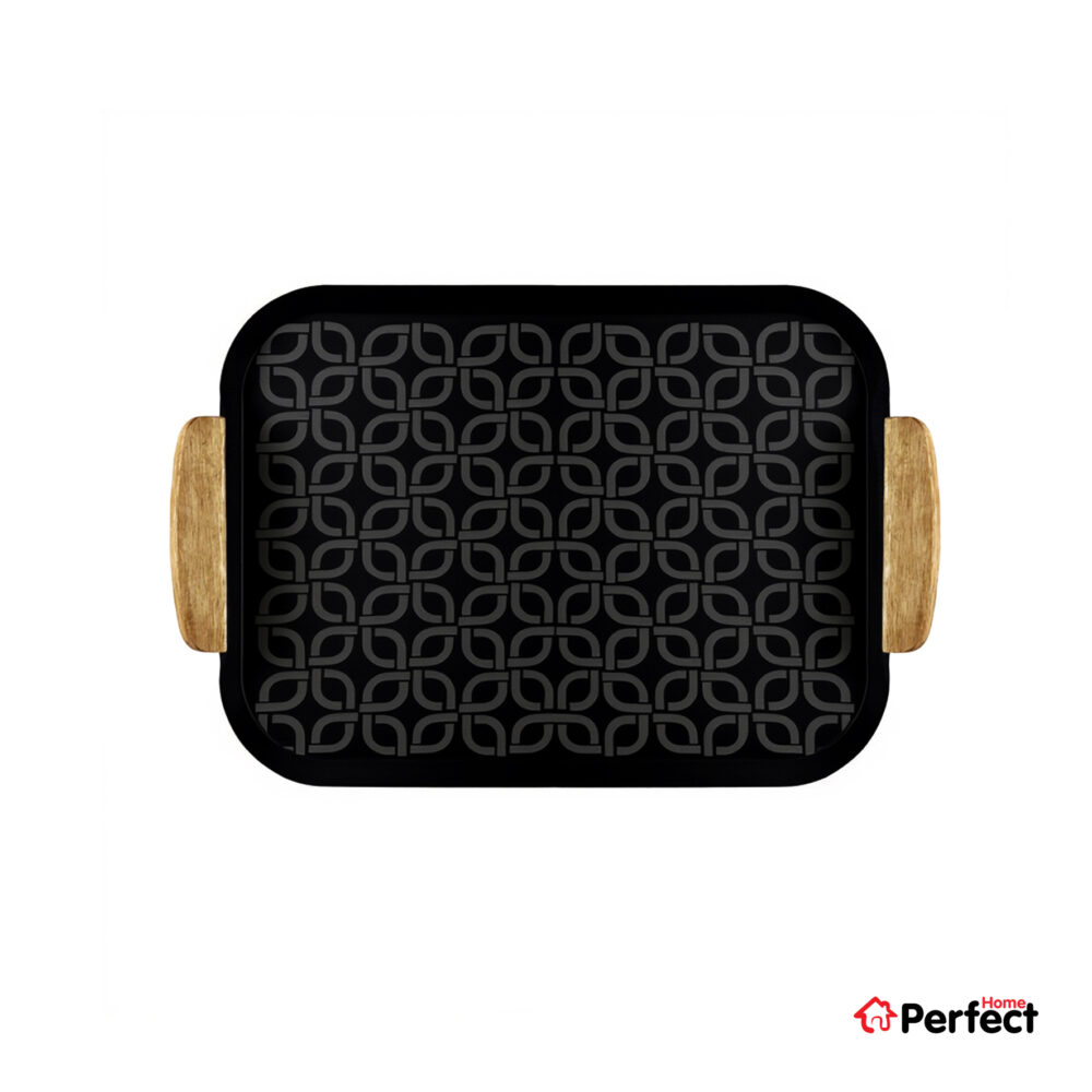 سینی فلزی PERFECTHOME مدل 6323 طرح زنجیر
