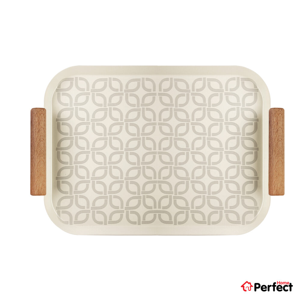 سینی فلزی PERFECTHOME مدل 6124 طرح زنجیر