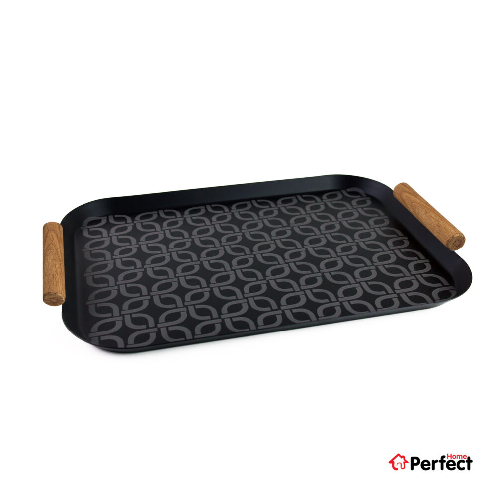 سینی فلزی PERFECTHOME مدل 6124 طرح زنجیر