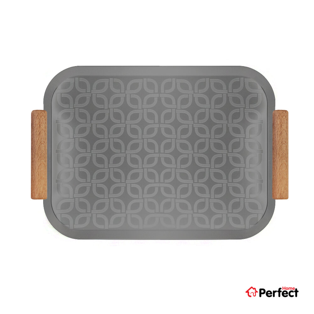 سینی فلزی PERFECTHOME مدل 6124 طرح زنجیر
