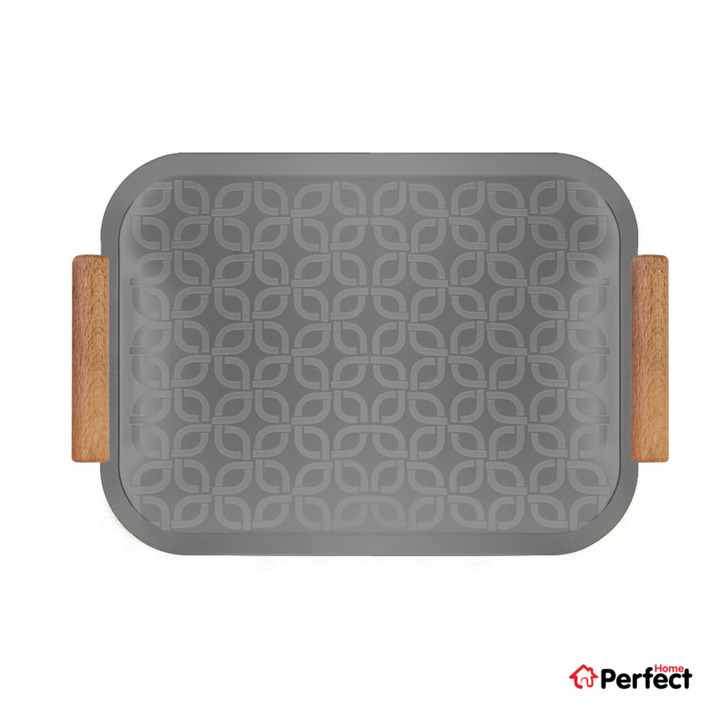 سینی فلزی PERFECTHOME مدل 6124 طرح زنجیر
