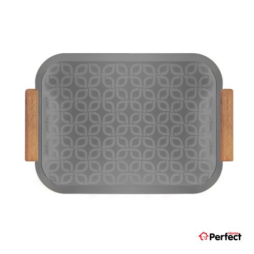 سینی فلزی PERFECTHOME مدل 6124 طرح زنجیر