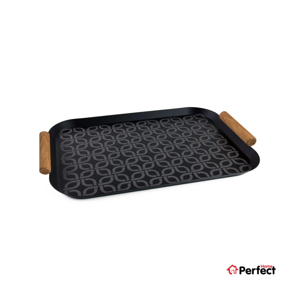 سینی فلزی PERFECTHOME مدل 6224 طرح زنجیر