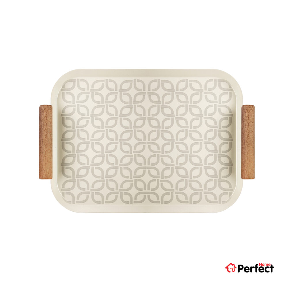 سینی فلزی PERFECTHOME مدل 6224 طرح زنجیر