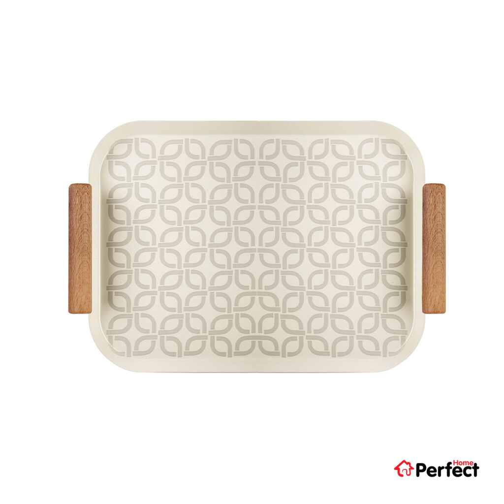 سینی فلزی PERFECTHOME مدل 6224 طرح زنجیر