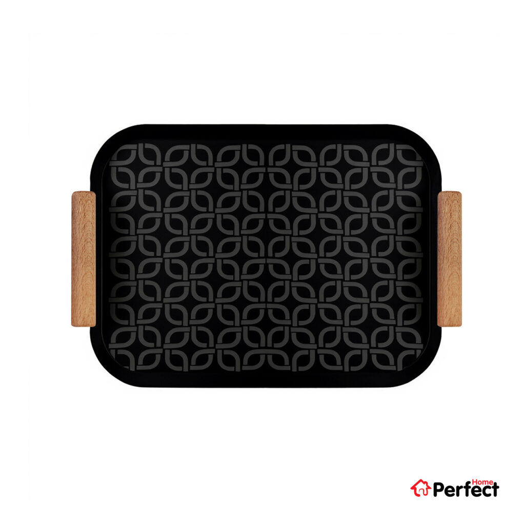 سینی فلزی PERFECTHOME مدل 6224 طرح زنجیر
