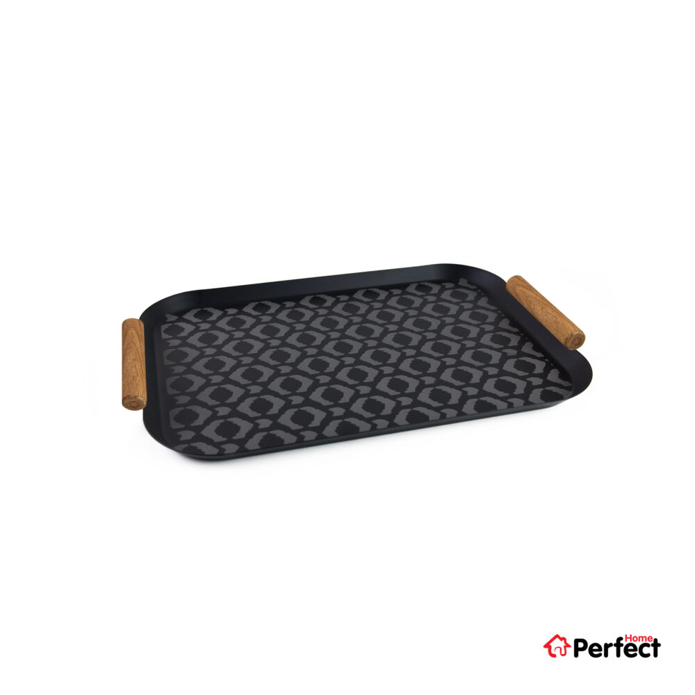 سینی فلزی PERFECTHOME مدل 6224 طرح زنجیر