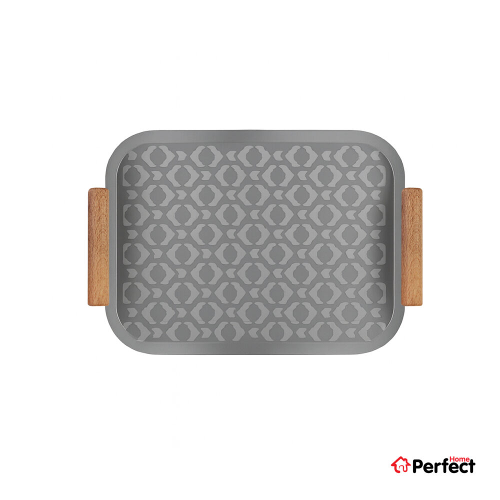 سینی فلزی PERFECTHOME مدل 6224 طرح زنجیر
