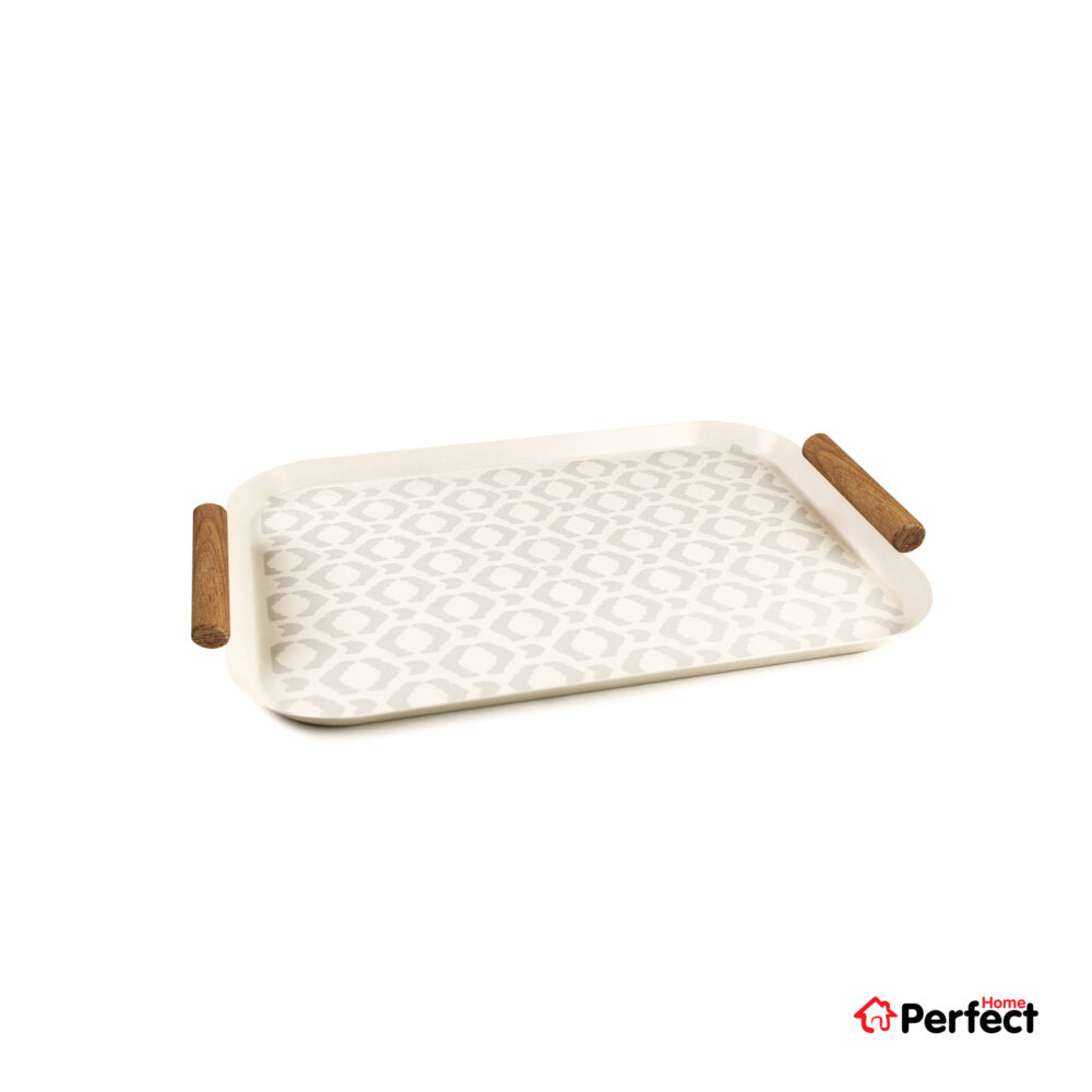 سینی فلزی PERFECTHOME مدل 6224 طرح زنجیر