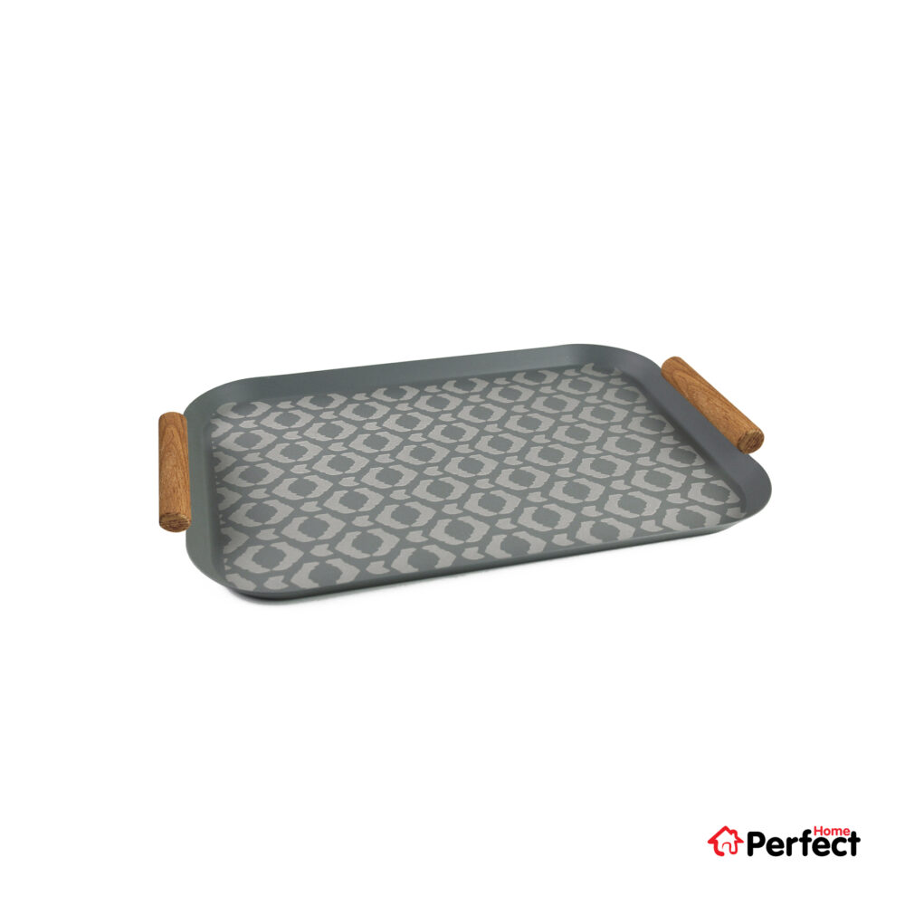 سینی فلزی PERFECTHOME مدل 6224 طرح زنجیر