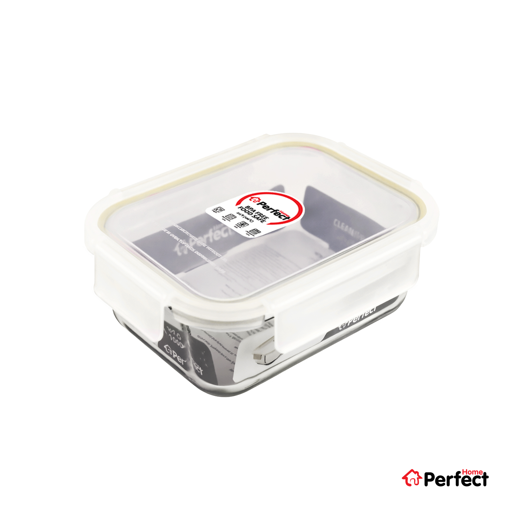 ظرف-نگهدارنده-شیشه-ای-درب-دار-P5410-واشرکرم ظرف نگهدارنده Perfecthome مدل P5410 حجم 1000ml