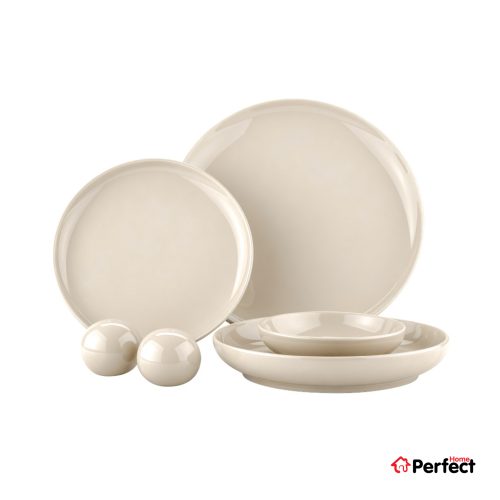 سرویس غذاخوری 18 پارچه گلد کیش مدل آتوسا GK748401 -کرم