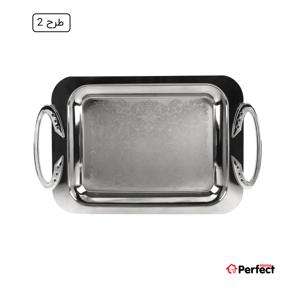 سینی استیل سوپر پولیش مستطیل بزرگ Perfect home مدل 8113 ضخامت 0.8 mm