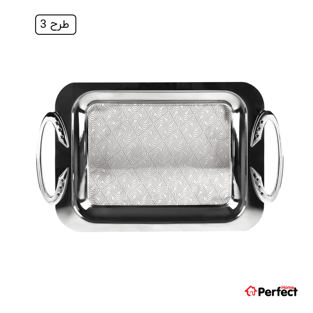 سینی استیل سوپر پولیش مستطیل بزرگ Perfect home مدل 8113 ضخامت 0.8 mm