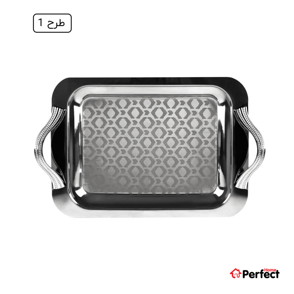 سینی استیل سوپر پولیش مستطیل بزرگ Perfect home مدل 8177 ضخامت 0.8 mm