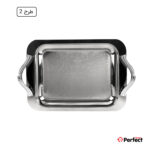 سینی استیل سوپر پولیش مستطیل بزرگ Perfect home مدل 8177 ضخامت 0.8 mm