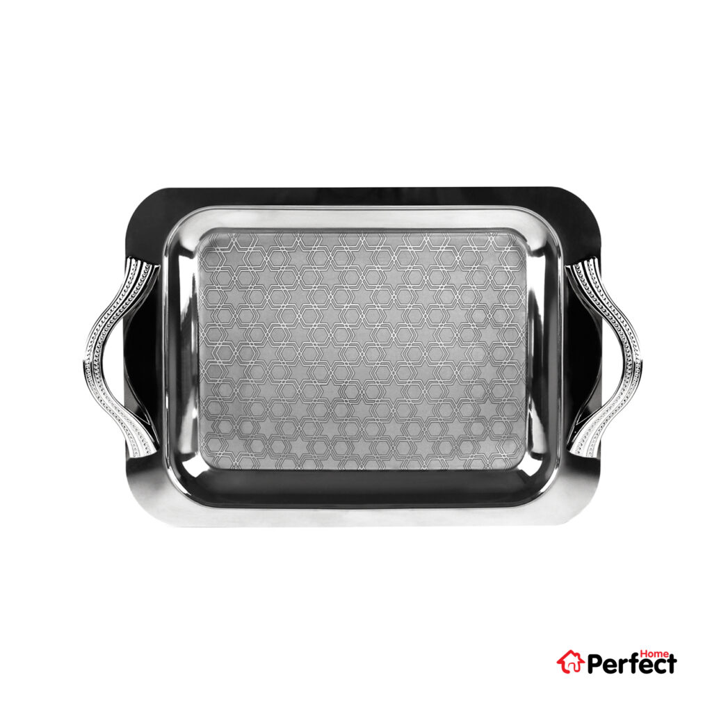 سینی استیل سوپر پولیش مستطیل بزرگ Perfect home مدل 8177 ضخامت 0.8 mm