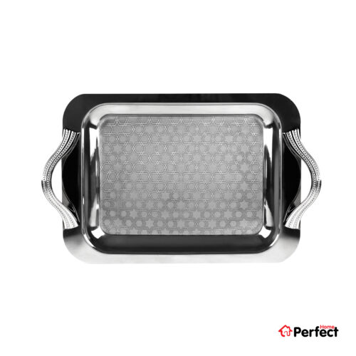 سینی استیل سوپر پولیش مستطیل بزرگ Perfect home مدل 8177 ضخامت 0.8 mm
