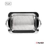 سینی استیل سوپر پولیش مستطیل بزرگ Perfect home مدل 8177 ضخامت 0.8 mm