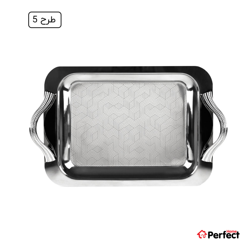 سینی استیل سوپر پولیش مستطیل بزرگ Perfect home مدل 8177 ضخامت 0.8 mm
