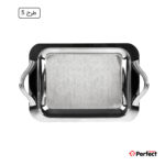 سینی استیل سوپر پولیش مستطیل بزرگ Perfect home مدل 8177 ضخامت 0.8 mm