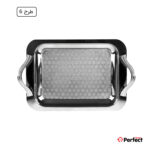 سینی استیل سوپر پولیش مستطیل بزرگ Perfect home مدل 8177 ضخامت 0.8 mm