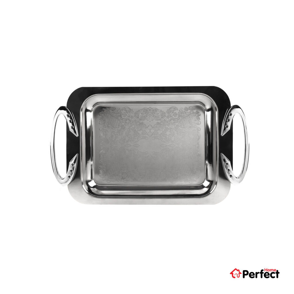 سینی استیل سوپر پولیش مستطیل کوچک Perfect home مدل 8213 ضخامت 0.8 mm