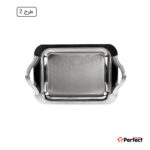 سینی استیل سوپر پولیش مستطیل کوچک Perfect home مدل 8277 ضخامت 0.8 mm