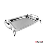 سینی استیل سوپر پولیش مستطیل بزرگ Perfect home مدل A8113 ضخامت 0.8 mm