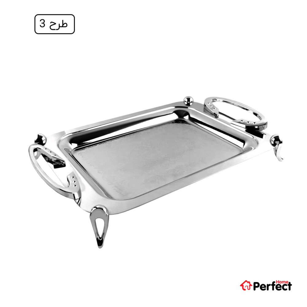 سینی استیل سوپر پولیش مستطیل بزرگ Perfect home مدل A8113 ضخامت 0.8 mm